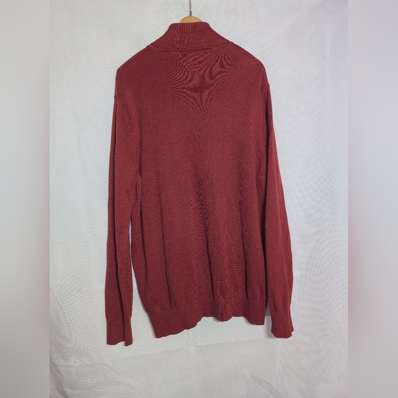 Tommy Hilfiger sz XXL Men's Red Quarter-Zip Sweater - Picture 3 of 6